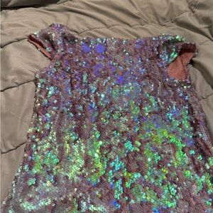 Free People Pink Sequin Top